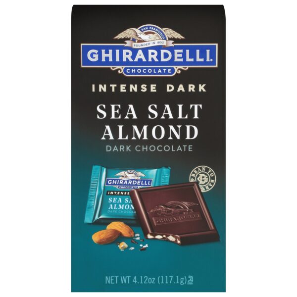 Ghirardelli Chocolate Covered Sea Salt Almonds 130g Bag Pralines & Gifting - Image 4